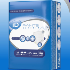 Подгузники-трусы iD PANTS CLASSIC, размер M, объем талии 65-100 см, 30 шт.